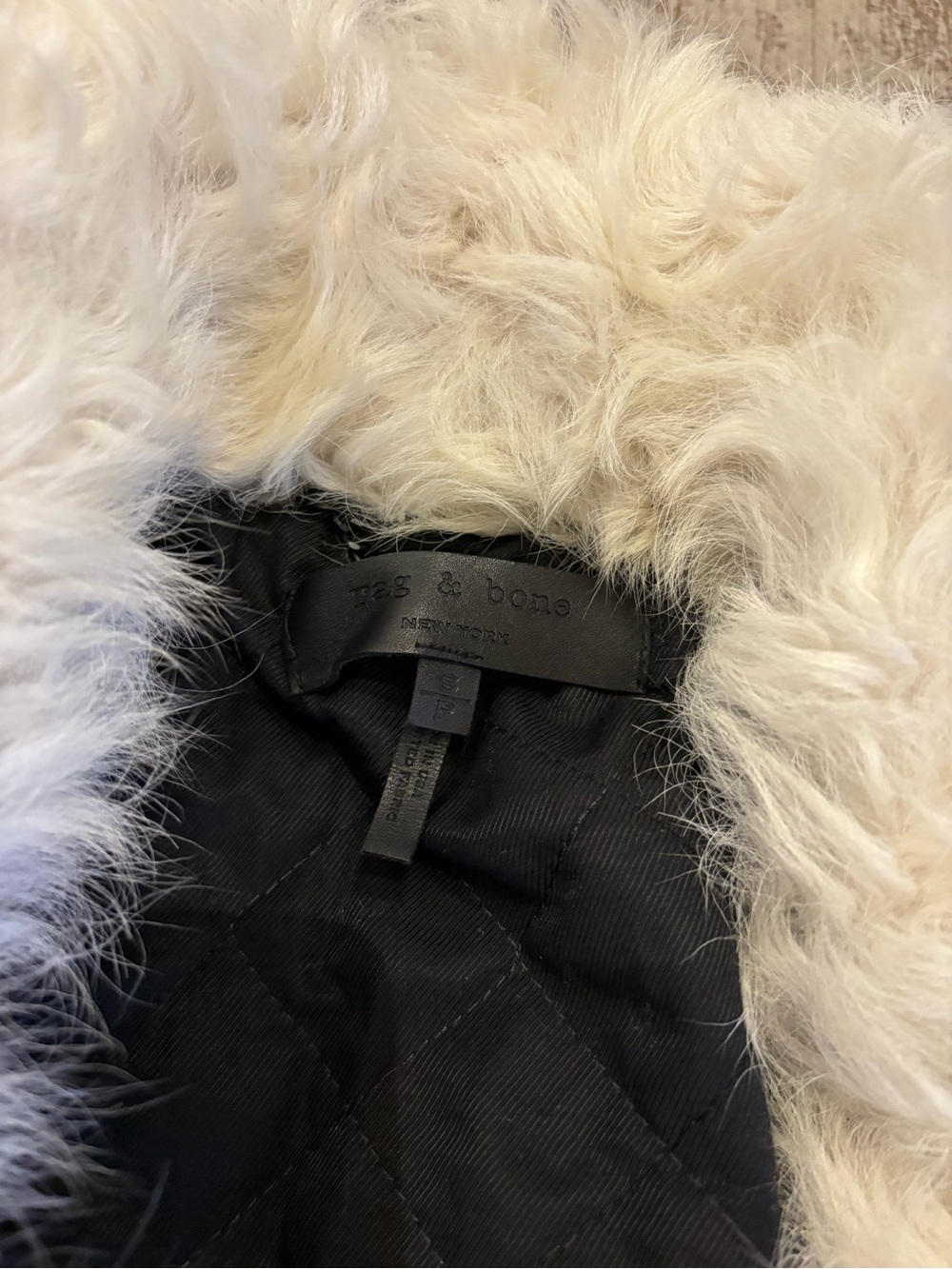 Women's Rag & Bone Plaid Bouclé Coat with Fur Collar - Picture 4 of 5
